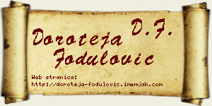 Doroteja Fodulović vizit kartica